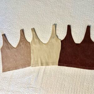 Aura ribbed tank tops: pack of 3